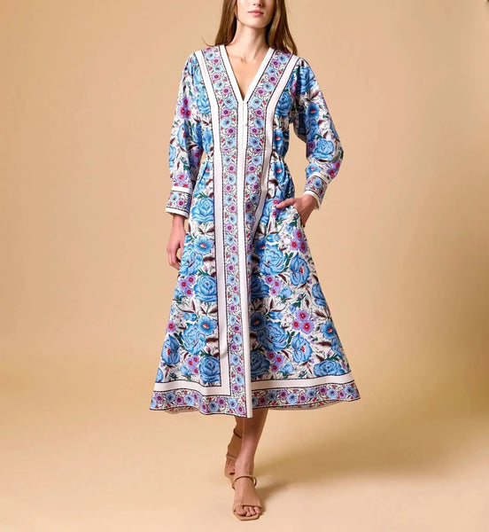 Fluora Print Midi Dress