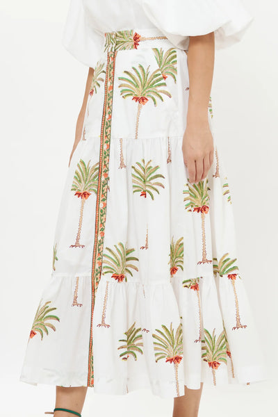 Button front skirt