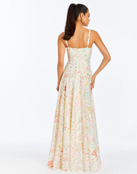 Ivory Floral Dress long