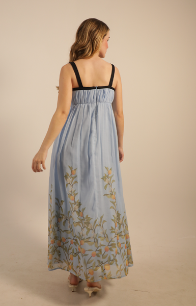 Jade blossom maxi dress