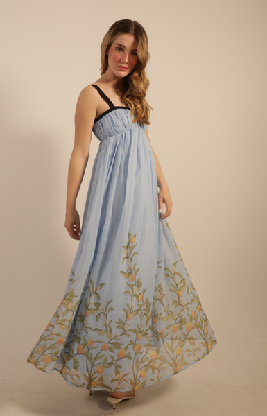 Jade blossom maxi dress