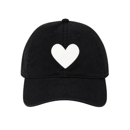 Baseball hat heart patch