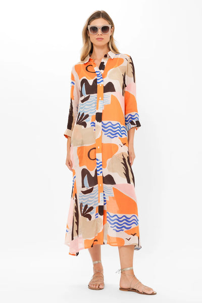 Orange riveria dress