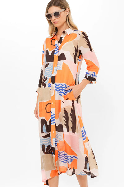 Orange riveria dress