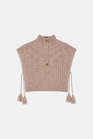 Oatmeal poncho sweater