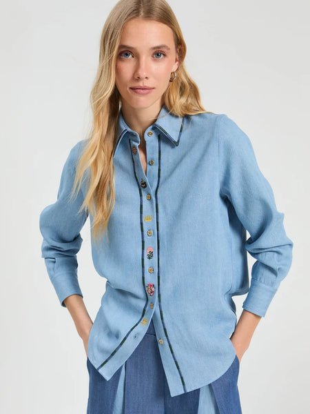 Denim meme button down