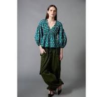 Rose Woodblock Blouse