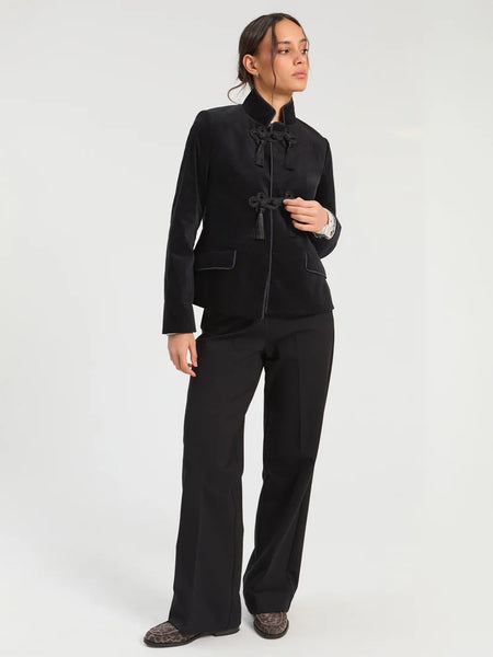 Black velvet palace dinner jacket