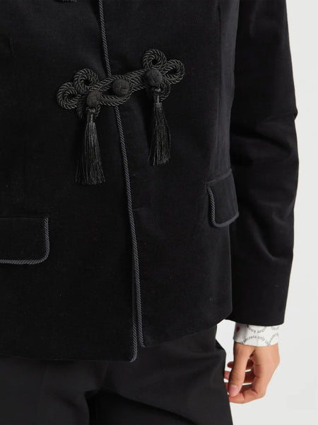 Black velvet palace dinner jacket