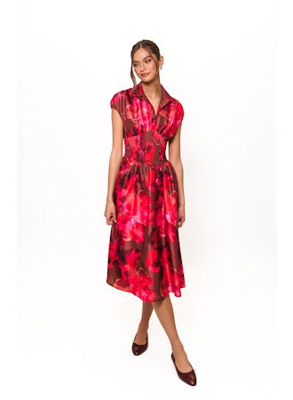 Trevy floral midi dress