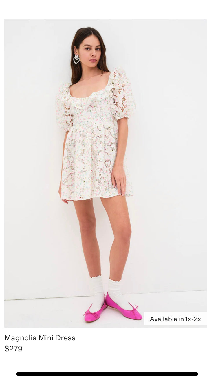 magnolia mini dress For Love & Lemons Magnolia Mini Dress by For Love & Lemons at Free People in White, Size: S