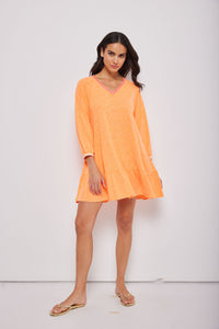 Tangerine swinger dress