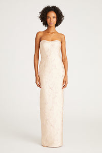 Champagne blossom straight gown