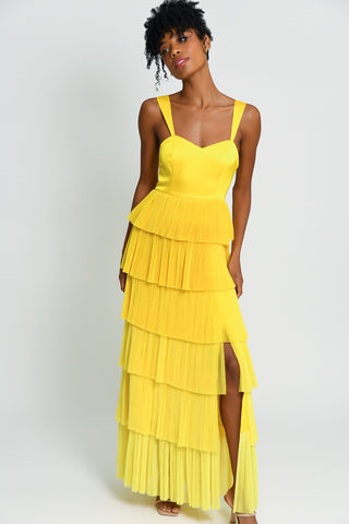 Canary yellow chacha dress