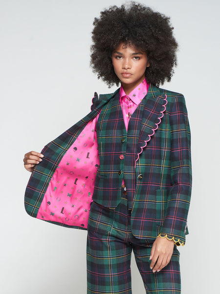 Hilary plaid blazer