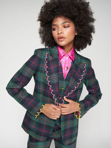 Hilary plaid blazer
