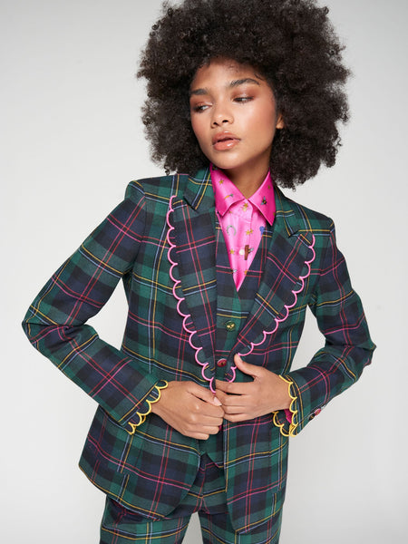 Hilary plaid blazer