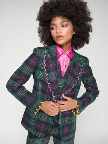 Hilary plaid blazer