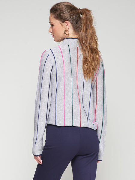 Grey striped sweater