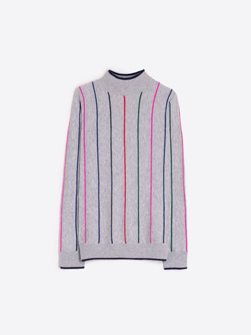 Grey striped sweater