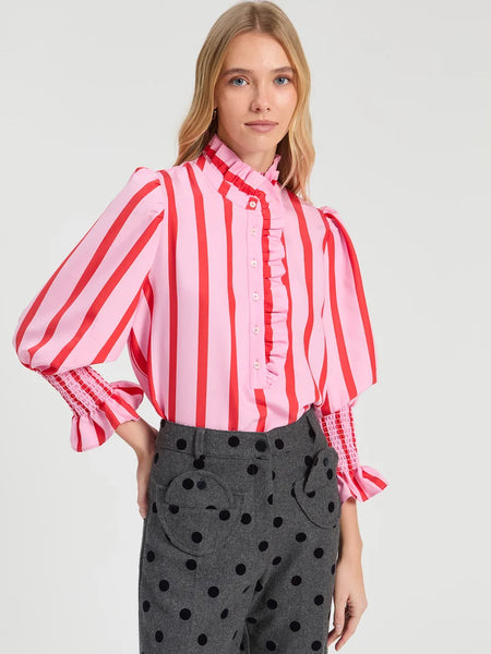 Candy striped blouse